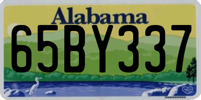 AL license plate 65BY337