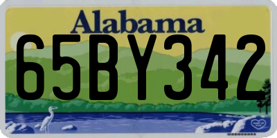 AL license plate 65BY342