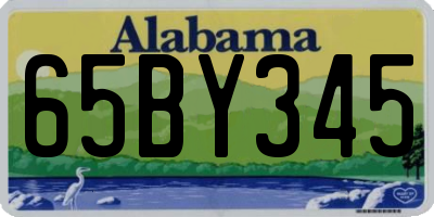 AL license plate 65BY345