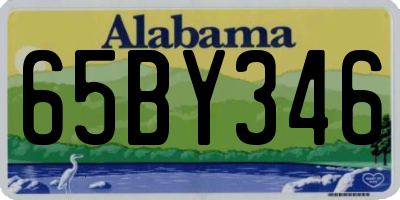 AL license plate 65BY346