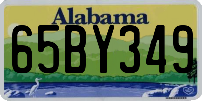 AL license plate 65BY349