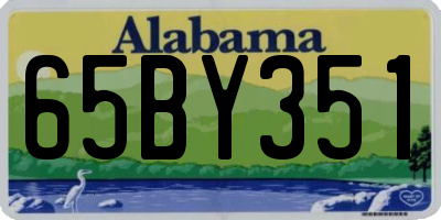 AL license plate 65BY351