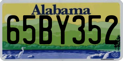 AL license plate 65BY352