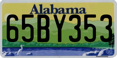 AL license plate 65BY353