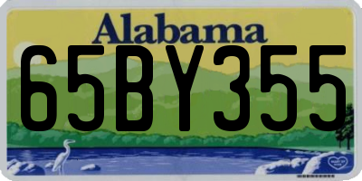 AL license plate 65BY355