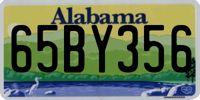 AL license plate 65BY356