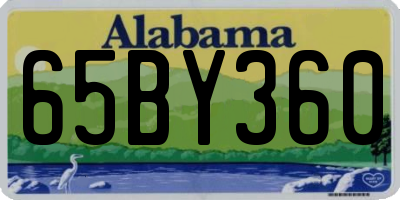 AL license plate 65BY360