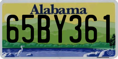 AL license plate 65BY361