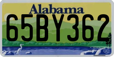 AL license plate 65BY362