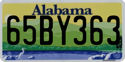AL license plate 65BY363