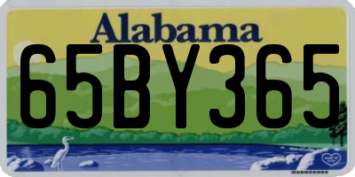 AL license plate 65BY365