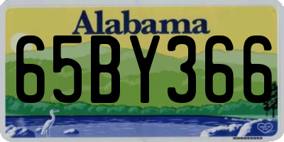 AL license plate 65BY366