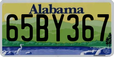 AL license plate 65BY367