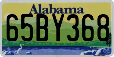 AL license plate 65BY368
