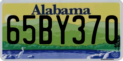 AL license plate 65BY370