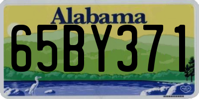 AL license plate 65BY371