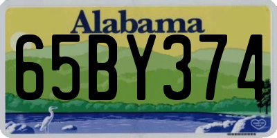 AL license plate 65BY374