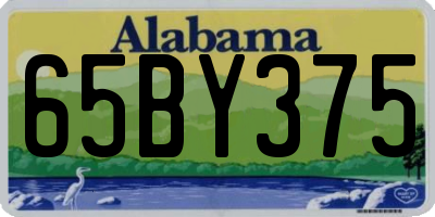 AL license plate 65BY375