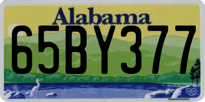 AL license plate 65BY377