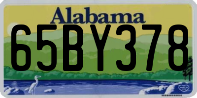AL license plate 65BY378