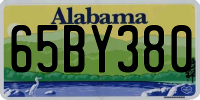 AL license plate 65BY380