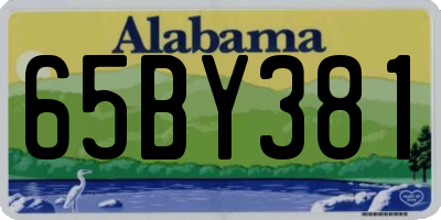 AL license plate 65BY381