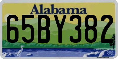 AL license plate 65BY382