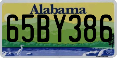 AL license plate 65BY386