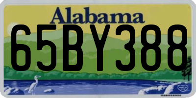 AL license plate 65BY388