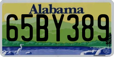 AL license plate 65BY389
