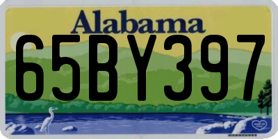 AL license plate 65BY397