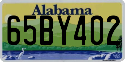 AL license plate 65BY402