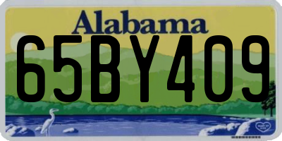 AL license plate 65BY409