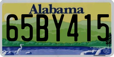 AL license plate 65BY415