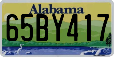AL license plate 65BY417