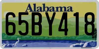 AL license plate 65BY418