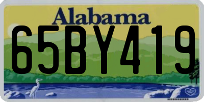 AL license plate 65BY419