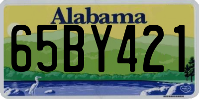 AL license plate 65BY421