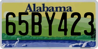 AL license plate 65BY423