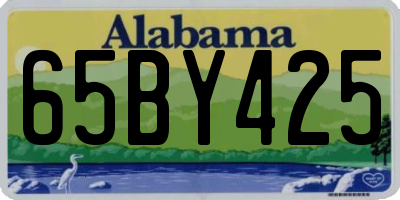 AL license plate 65BY425