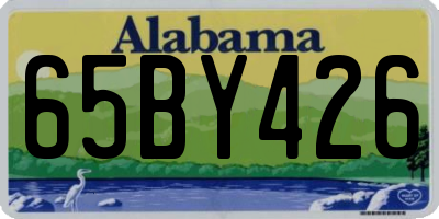 AL license plate 65BY426