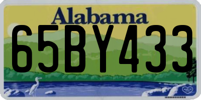 AL license plate 65BY433