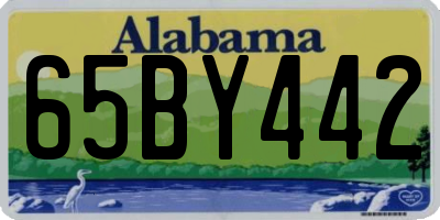 AL license plate 65BY442