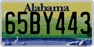 AL license plate 65BY443