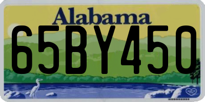 AL license plate 65BY450