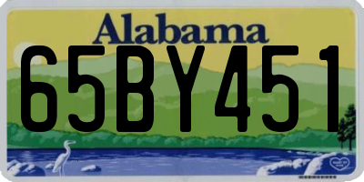 AL license plate 65BY451