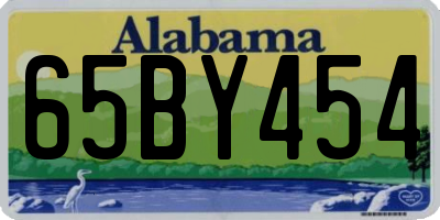AL license plate 65BY454