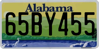 AL license plate 65BY455