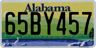 AL license plate 65BY457