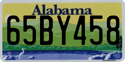 AL license plate 65BY458